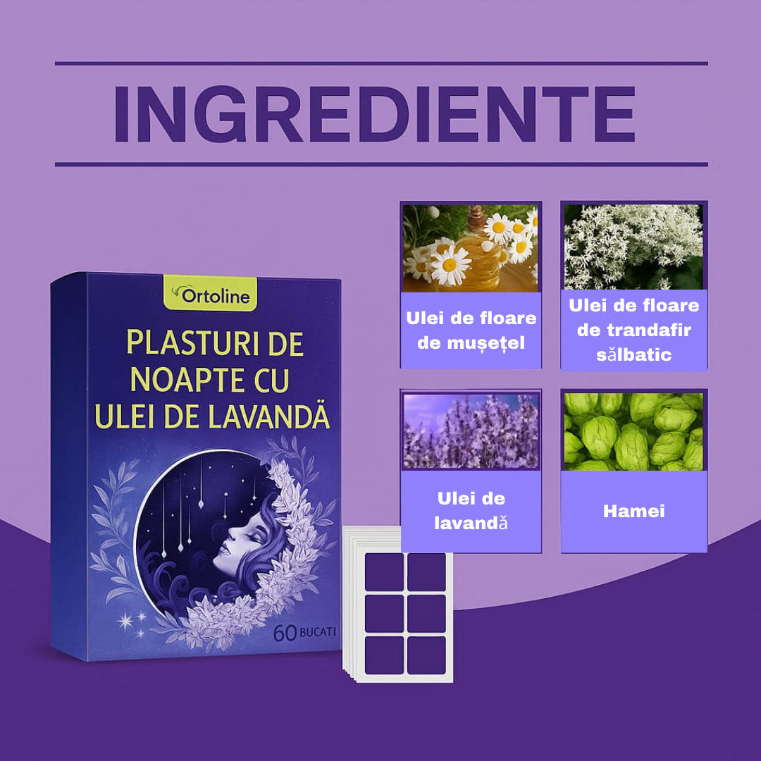 Set 60 plasturi naturali pentru un somn adânc și odihnitor
